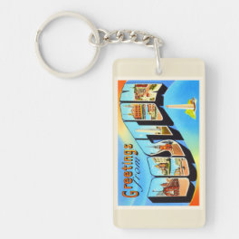 Boston Massachusetts MA Vintage Travel Souvenir Keychain
