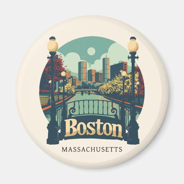 Boston Massachusetts Magnet (Front)