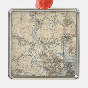 Boston, Massachusetts Metal Ornament