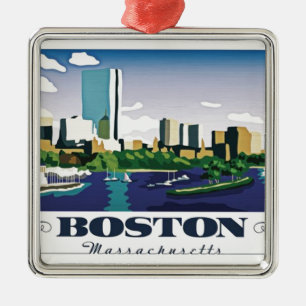 Boston, Massachusetts Metal Ornament