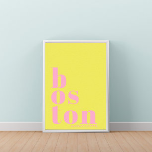 Boston Massachusetts modern city Poster
