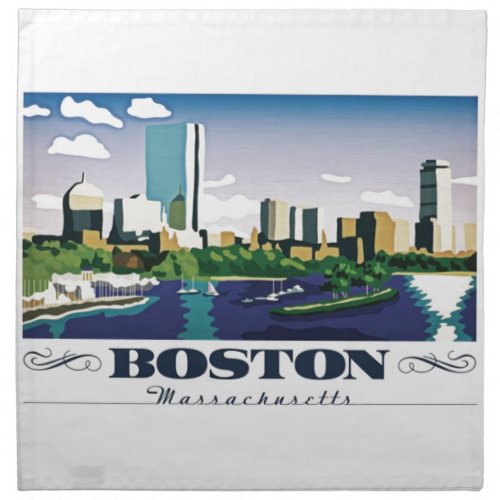 Boston Massachusetts Napkin