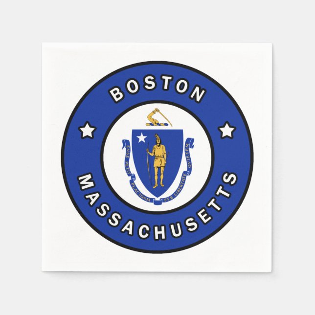 Boston Massachusetts Napkins (Front)