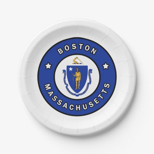 Boston Massachusetts Paper Plates