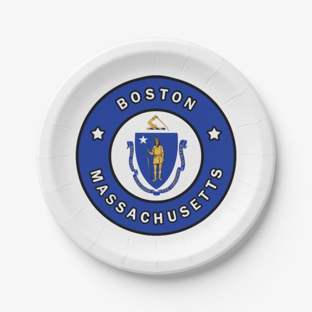 Boston Massachusetts Paper Plates (Front)