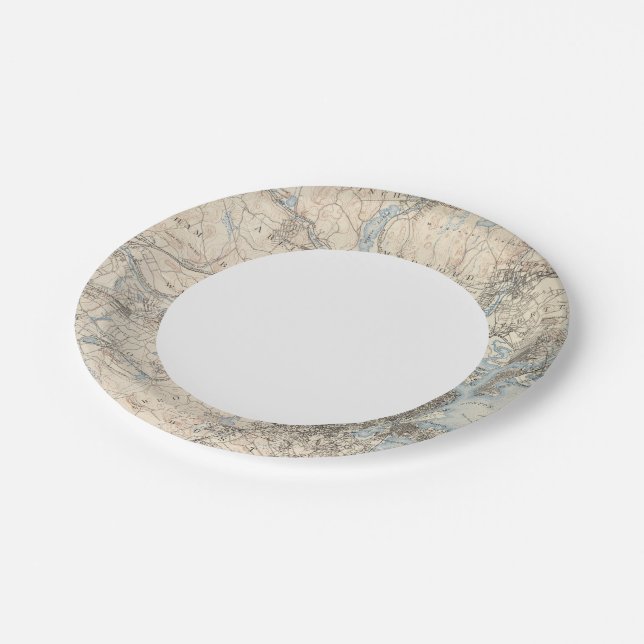 Boston, Massachusetts Paper Plates (Angled)