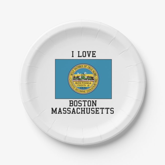 Boston, Massachusetts Paper Plates (Front)