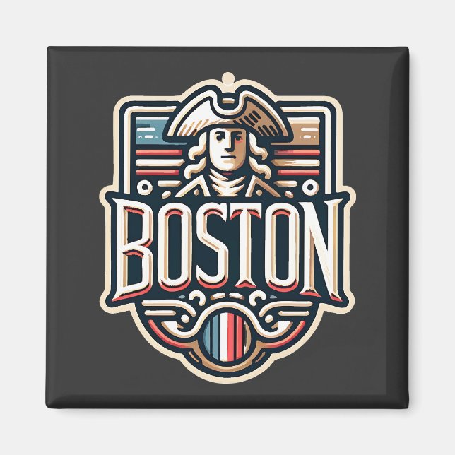 Boston Massachusetts Paul Revere Magnet (Front)