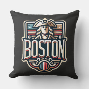 Boston Massachusetts Paul Revere Throw Pillow