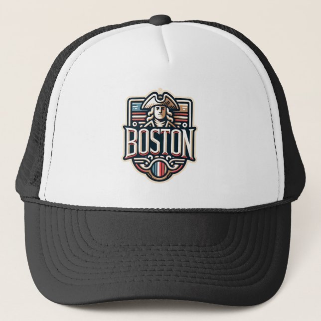 Boston Massachusetts Paul Revere Trucker Hat (Front)