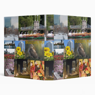 Boston, Massachusetts Photo Collage 3 Ring Binder