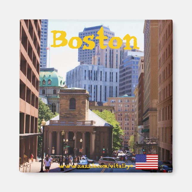 Boston Massachusetts photography magnet (Front)