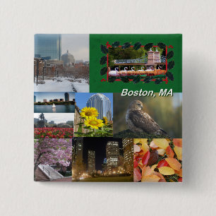 Boston, Massachusetts Pinback Button