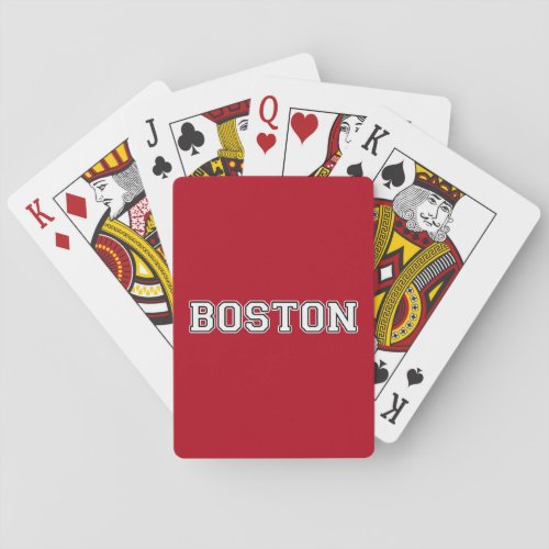 Boston Massachusetts Playing Cards