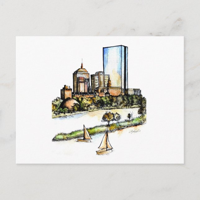 Boston, Massachusetts Postcard (Front)