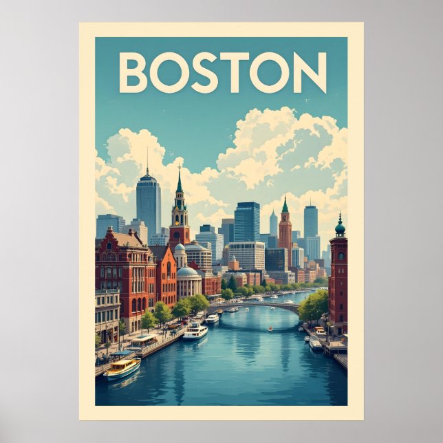 Boston Massachusetts Poster (Front)