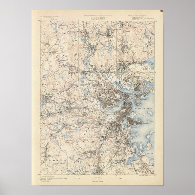 Boston, Massachusetts Poster (Front)