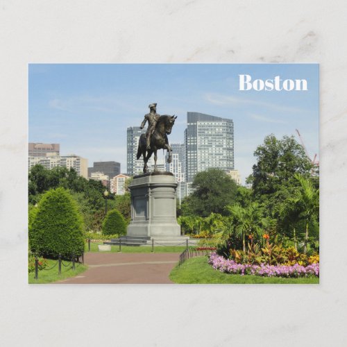 Boston Massachusetts Public Garden Travel Photo Postcard