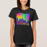 Boston Massachusetts Retro Vaporwave Skyline 90s C T-Shirt