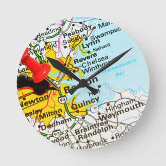 Boston, Massachusetts Round Clock