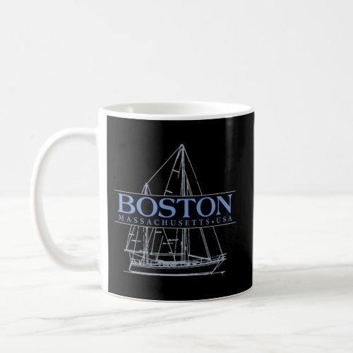 Boston Massachusetts Sailing Coffee Mug