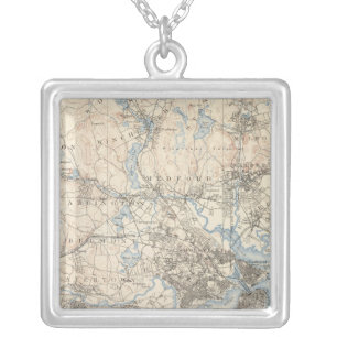 Boston, Massachusetts Silver Plated Necklace