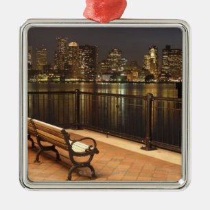 Boston, Massachusetts skyline 3 Metal Ornament