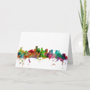 Boston Massachusetts Skyline Card