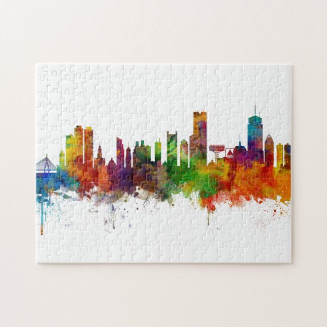 Boston Massachusetts Skyline Jigsaw Puzzle (Horizontal)