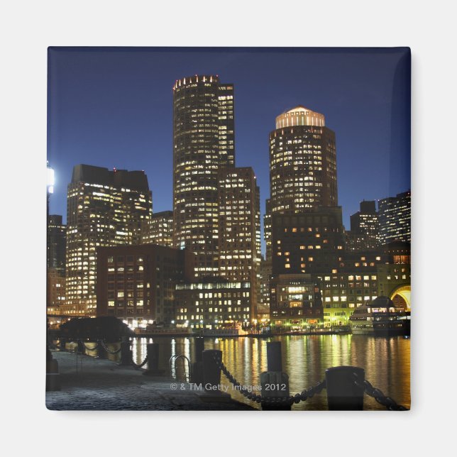 Boston, Massachusetts skyline Magnet (Front)