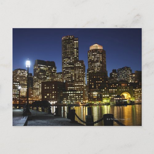Boston Massachusetts skyline Postcard