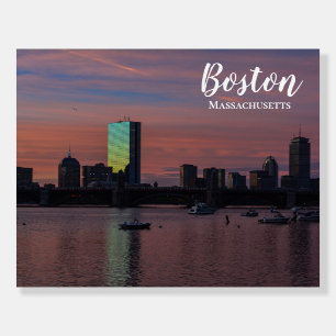 Boston Massachusetts Skyline Poster Foam Board