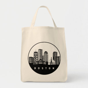 Boston Massachusetts Skyline Tote Bag