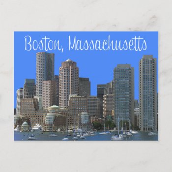 Boston  Massachusetts  Skyline United States Postcard by merrydestinations at Zazzle