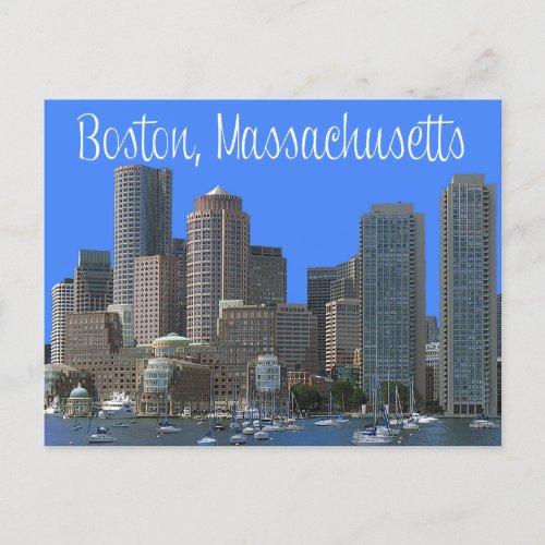 Boston Massachusetts Skyline United States Postcard