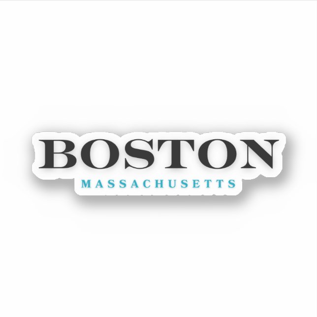 Boston Massachusetts Sticker (Front)