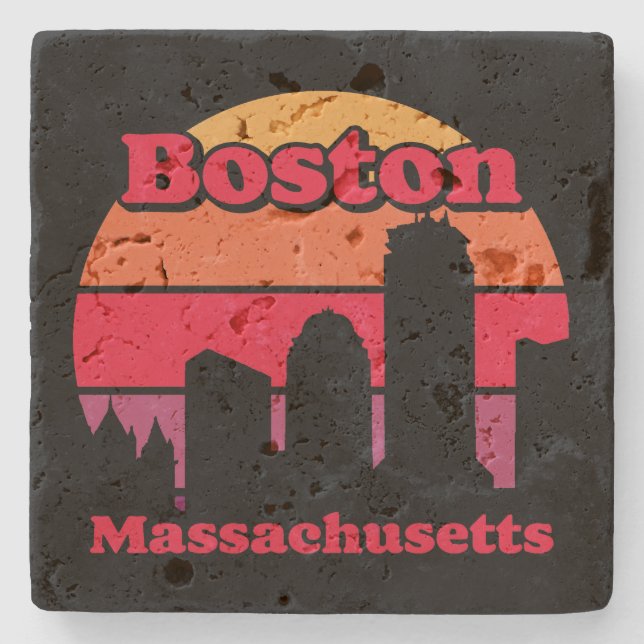 Boston,Massachusetts Stone Coaster (Front)