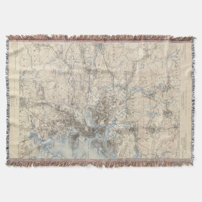 Boston, Massachusetts Throw Blanket (Front)