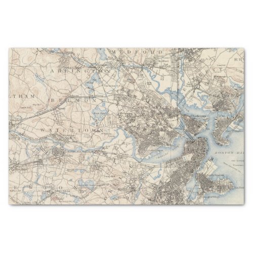 Boston Massachusetts Tissue Paper