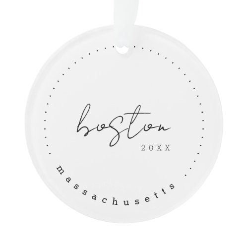 Boston, Massachusetts Travel United States Simple Ornament