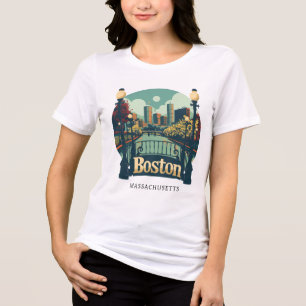 Boston Massachusetts Tri-Blend Shirt