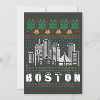 Boston Massachusetts Ugly Christmas Invitation