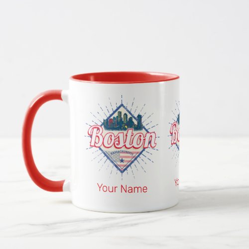 Boston Massachusetts United States Vintage USA Mug