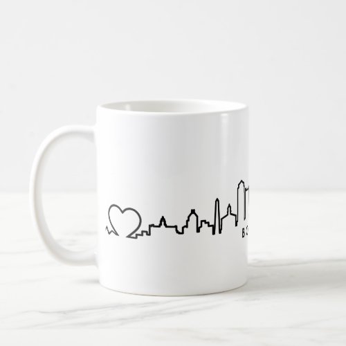 BOSTON Massachusetts USA City Skyline Silhouette Coffee Mug