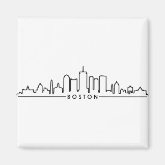 BOSTON Massachusetts USA City Skyline Silhouette Magnet
