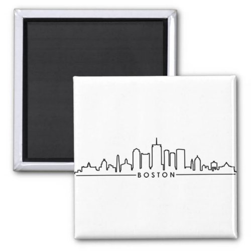 BOSTON Massachusetts USA City Skyline Silhouette Magnet