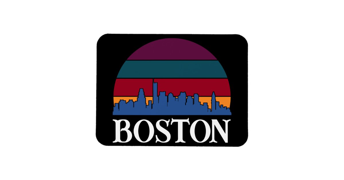 Boston Massachusetts Vintage Cityscape Photo Magnet | Zazzle