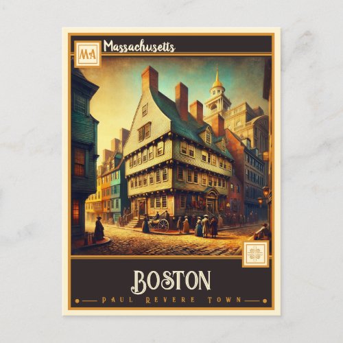 Boston Massachusetts   Vintage Postcard
