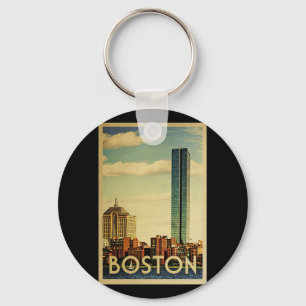 Boston Massachusetts Vintage Travel Keychain