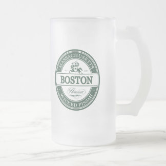 boston massachusetts - wicked pissah frosted glass beer mug